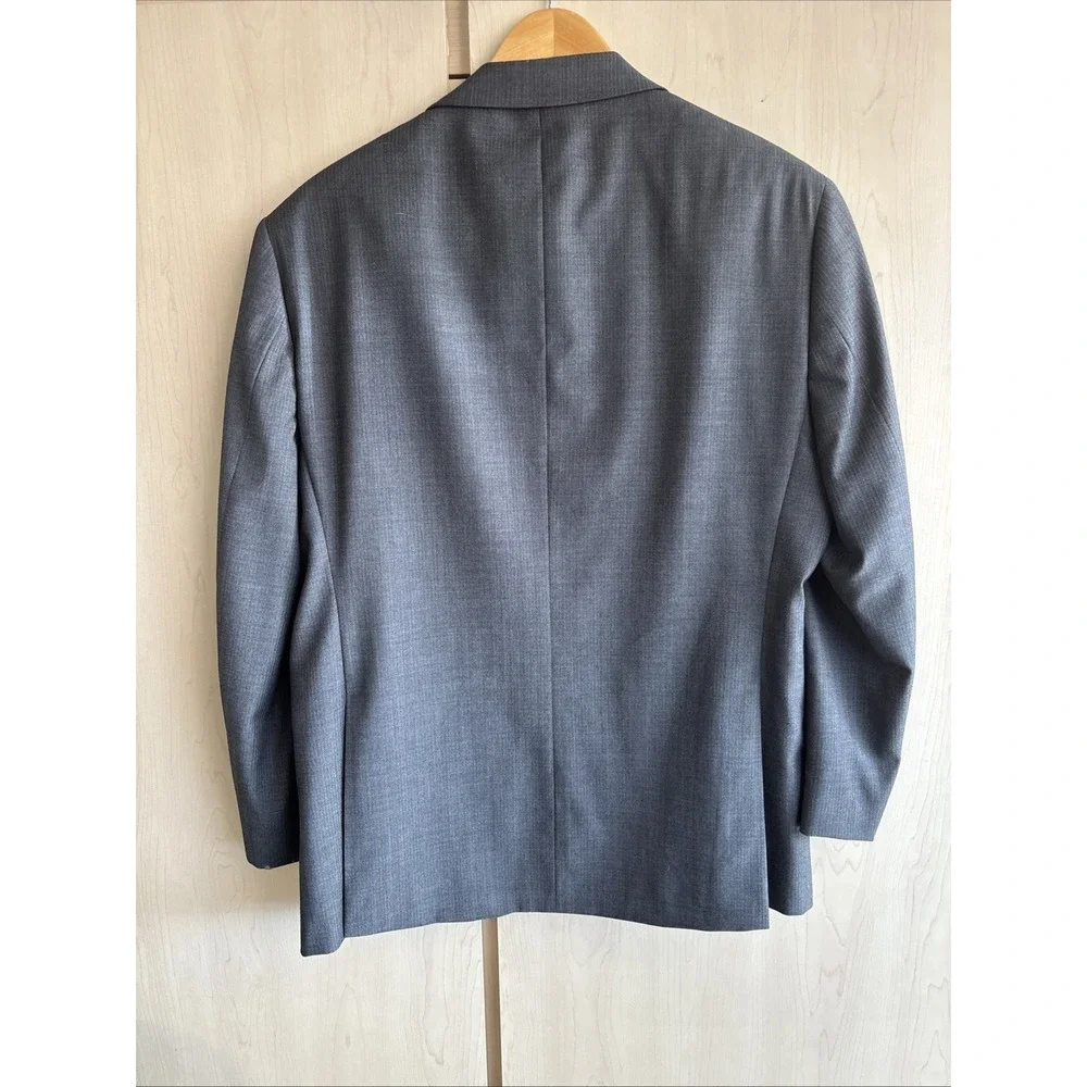 Kenneth Cole Awearness Blazer Sport Coat Jacket Mens 42S Gray Slim Fit Stretch